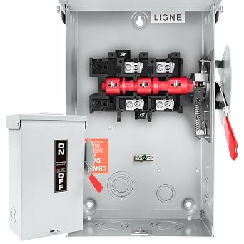 2026 Upgrade 60 Amp Disconnect Switch,2 Pole Safety Switch,Non-Fusible,NEMA 3R Standards,Galvanized Steel,Anti Corrosion and Rust Prevention,10-Year Warrnaty,Indoor&Outdoor