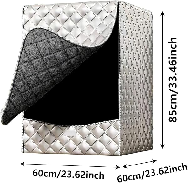 Washing Machine Cover - Front Loader Waterproof Washer - Oxford Cloth Tumble Dryer Cover | for Top Load Appliances Home Outdoor Bathroom Balcony (M) - 2