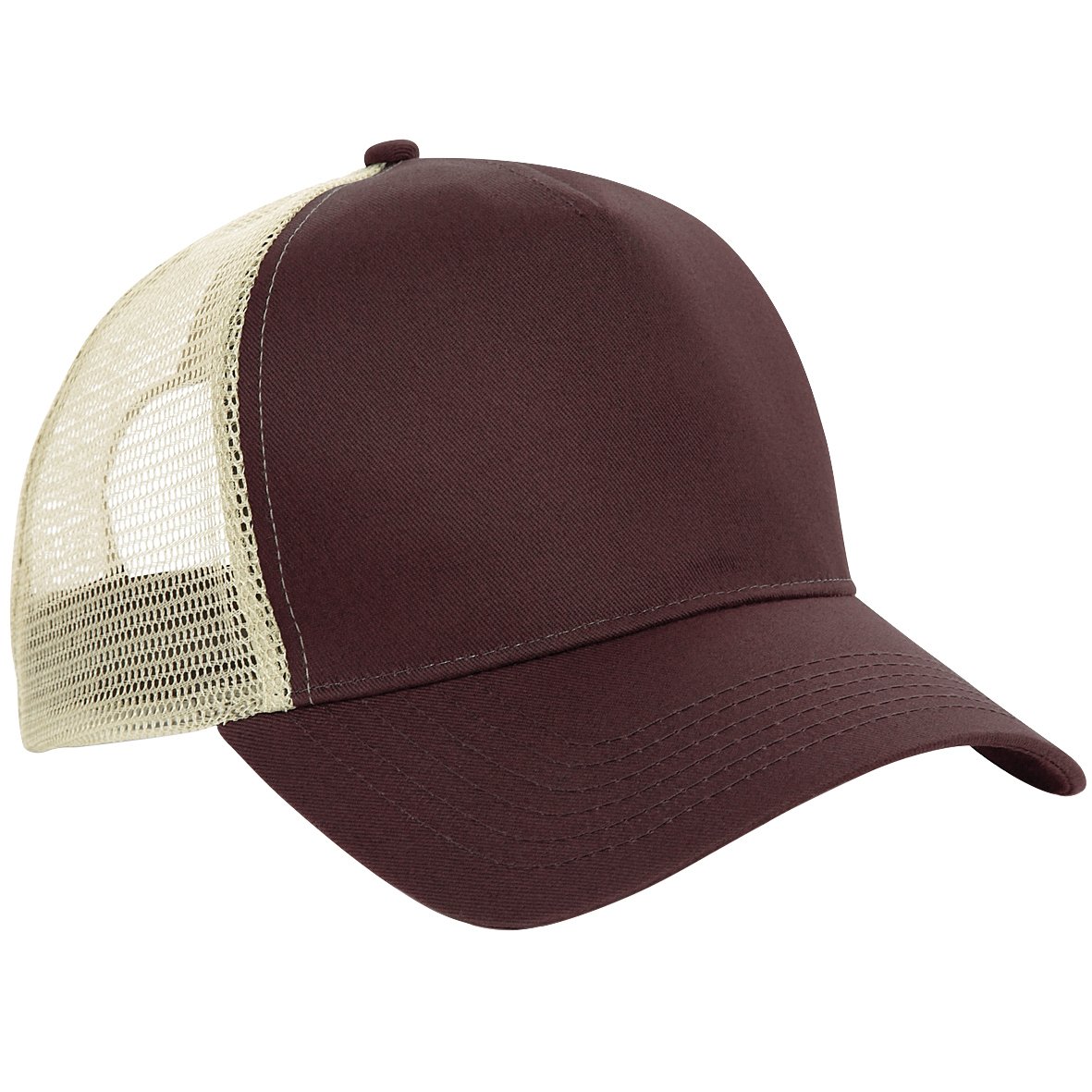 Beechfield Chocolate / Caramel Mesh Baseball Cap One Size