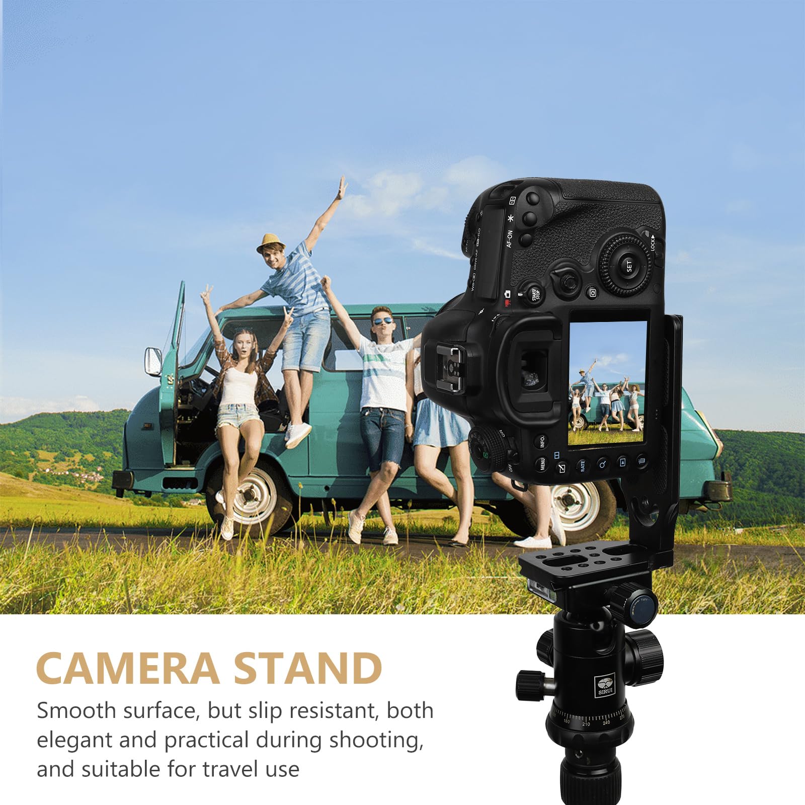 Support en L pour appareil photo reflex numérique Arca Swiss à dégagement rapide, support horizontal vertical pour trépied d'appareil photo avec vis de 6,35 mm, compatible avec les trépieds DJI Canon