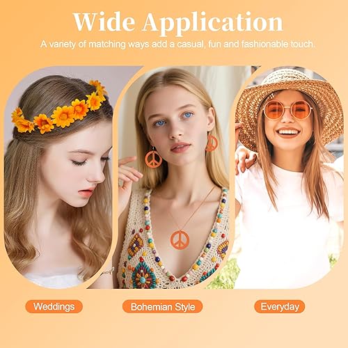 Miniatura 4 de Accesorios de disfraz hippie para niña de los años 60 y 70