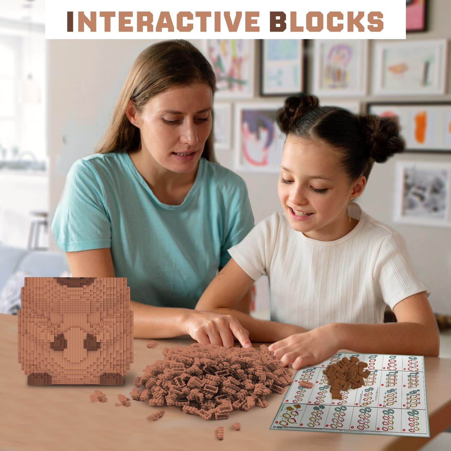 Capybara Building Blocks (8600PCS) | Capybara Display Model | Micro 3D Animal Building Blocks | Playful Design for Adults & Kids | Idea for Home & Office Decor