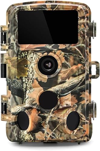 JOH Cámara de rastro de 32 MP 1520P, cámara de juego de caza con visión nocturna de bajo brillo, activada por movimiento de activación de 0.2