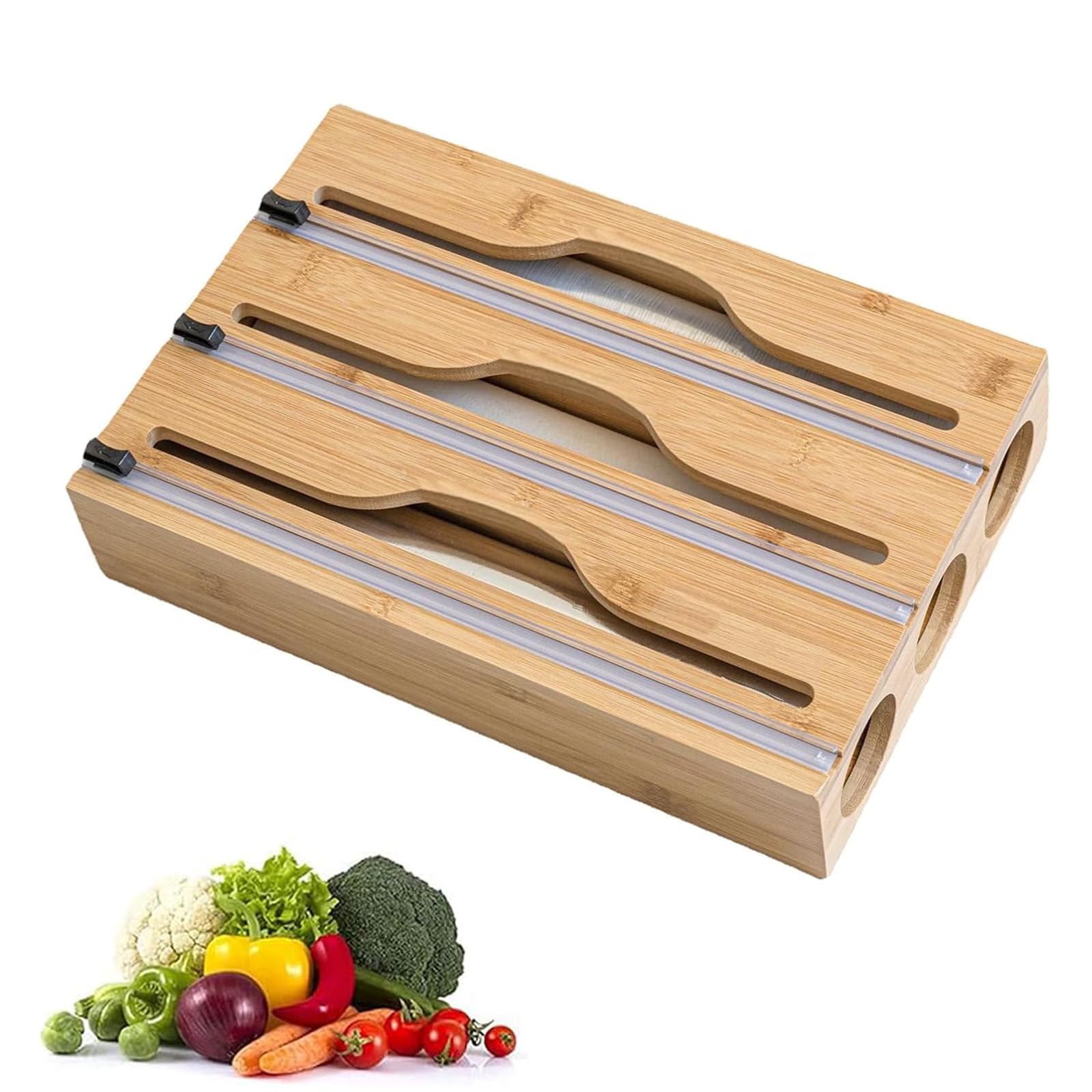 View 1 of [MISSING PARTS] LZDGCC 3-in-1 Plastic Wrap Dispenser with Cutter
