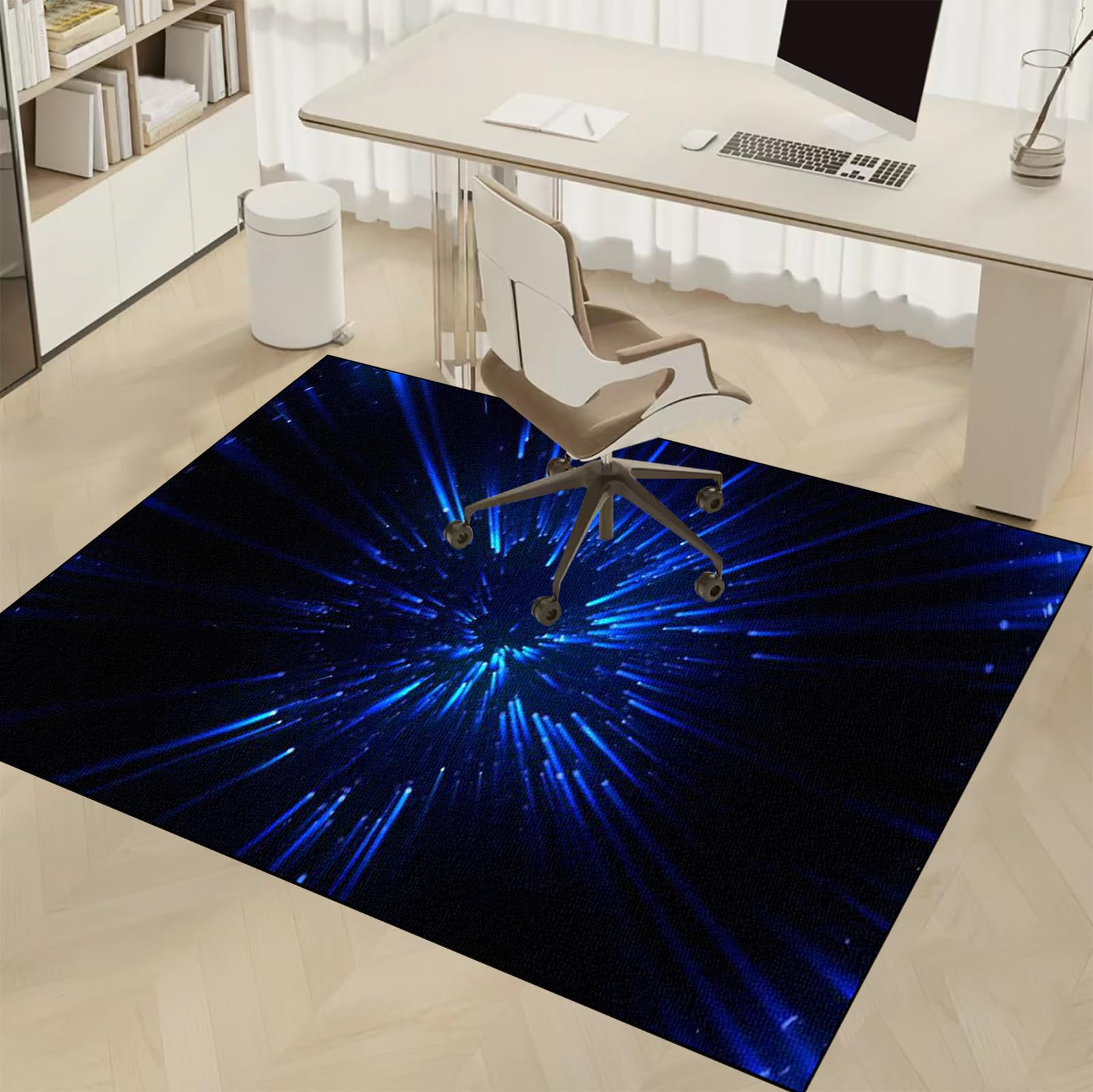 Tappetino per Sedia da Scrivania Gaming, Ufficio Tappeto Salvapavimento, 110 x 130 cm Ufficio Protettore del Pavimento, Tappeto per Sedia con Ruote, Tappeto Sedia Gaming per Parquet e Pavimenti Duri