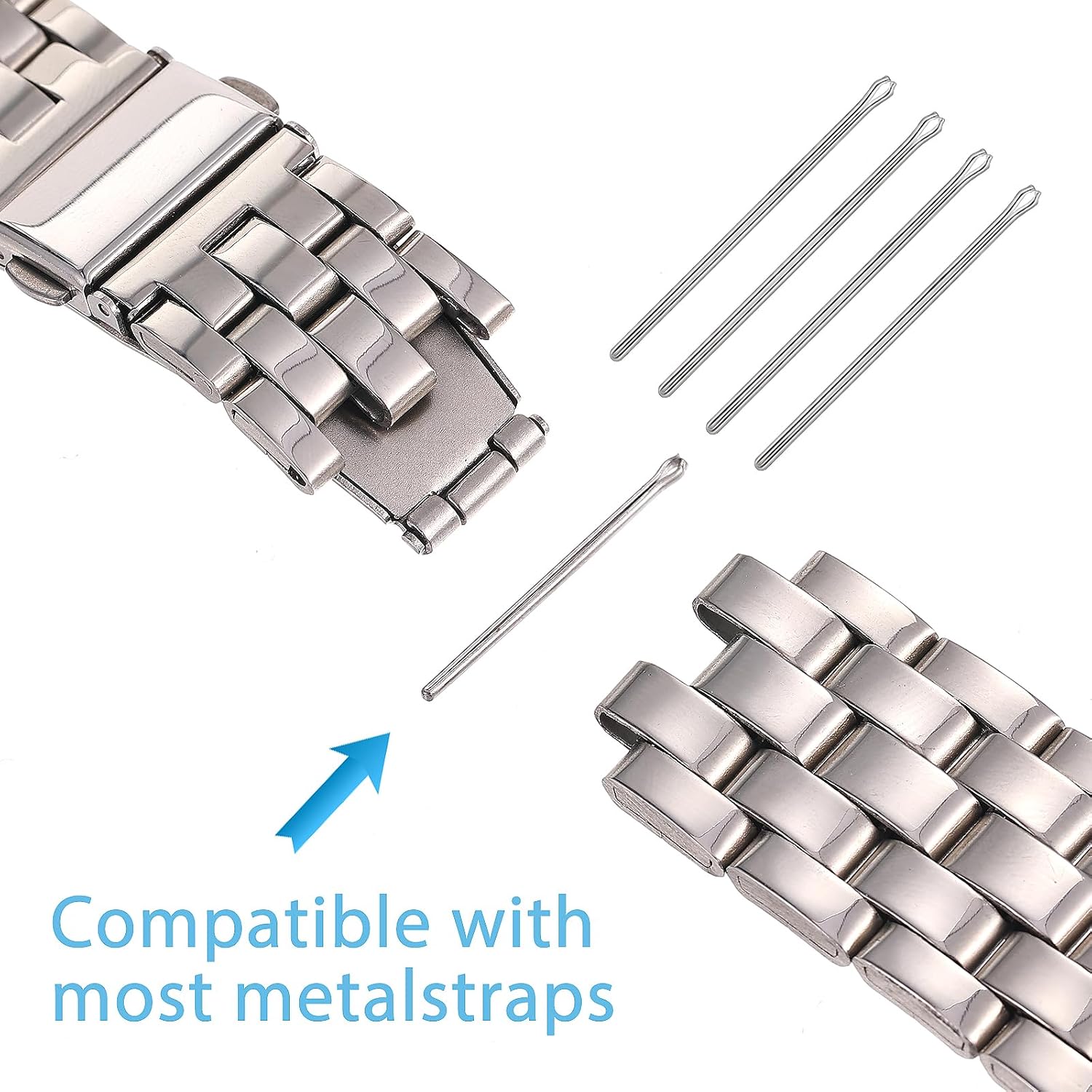 360 Pcs Watch Band Link Cotter Pins Watch Band Pins Watch Link Pins Watch Pins Replacement Kit Assortment Stainless Steel Watch Strap Bars Repair Kit for Watchmaker, 6-23mm