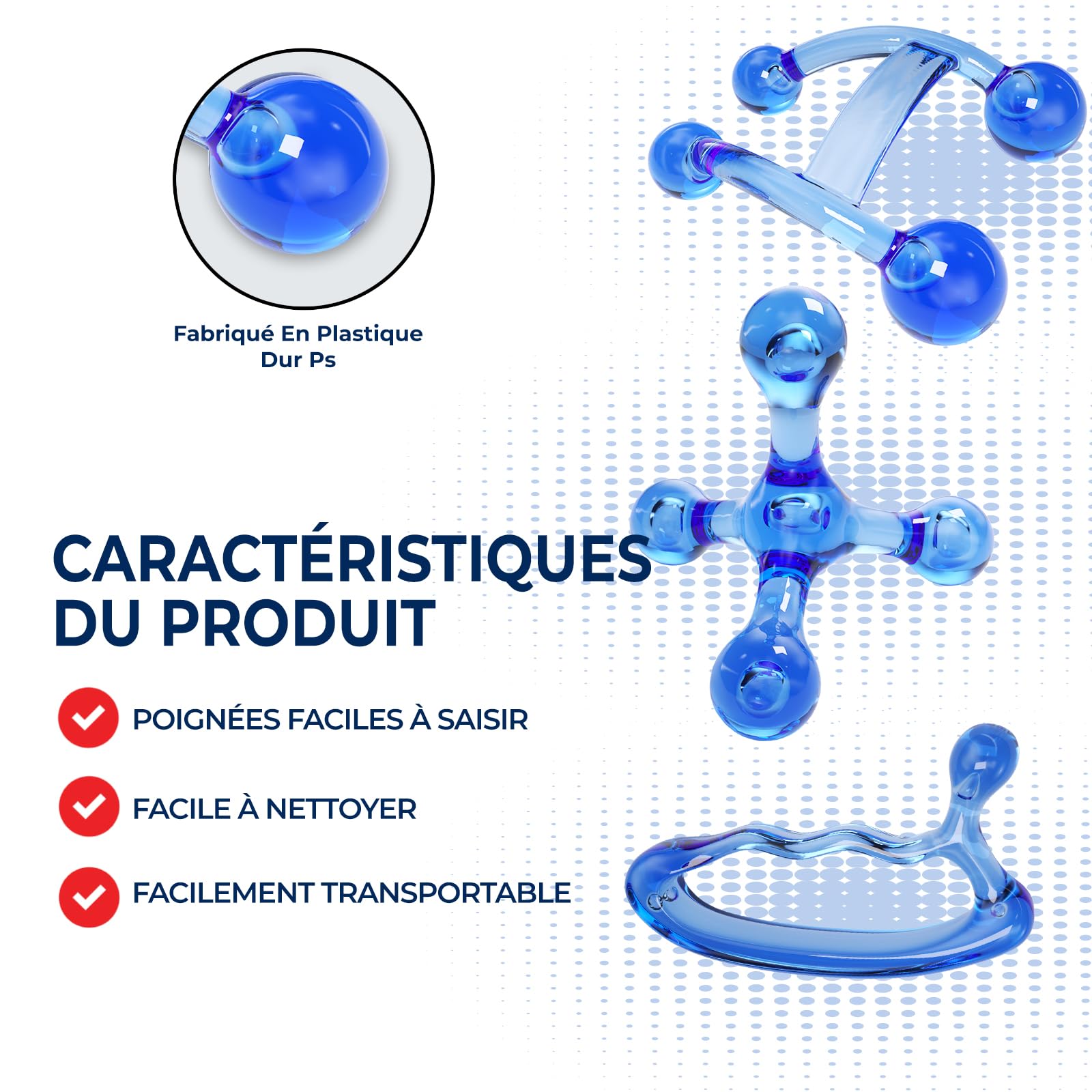 ResultSport - Masseur Anti Cellulite avec Ventouse, Accessoires de Massage Manuel Relaxation, Outil et Outils pour Soin Bien-être, Kit de Massage (Ensemble Complet)