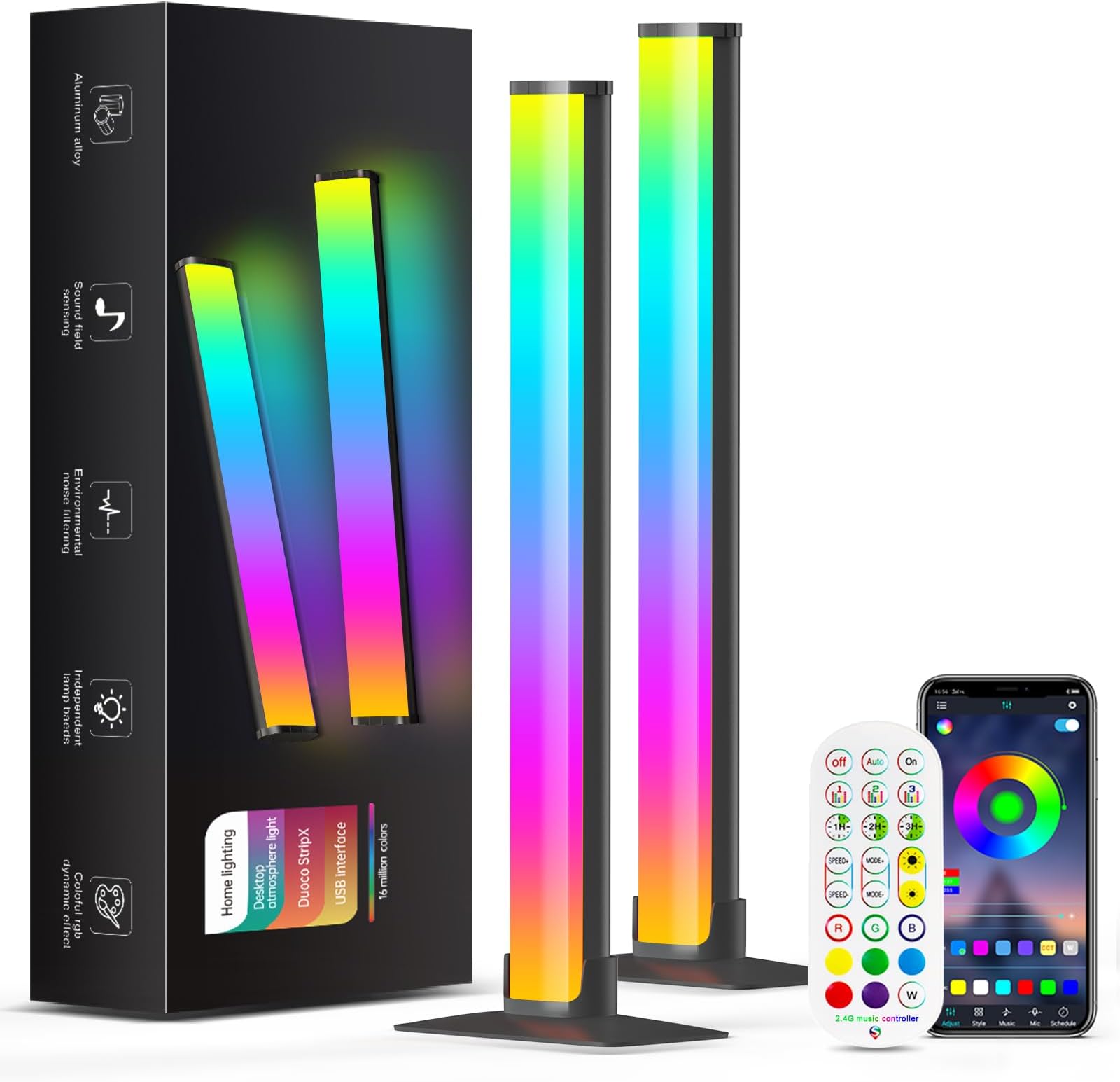Amazon.com: RGB Light Bars, Smart TV Backlight 12inch LED Light Bar for ...