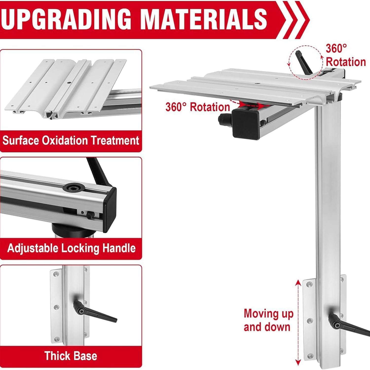 Removable Swivel Camper Table Leg,Telescopic Camper Table Leg,Height Adjustable RV Accessories,for Camper,Yacht,Camper,Caravan