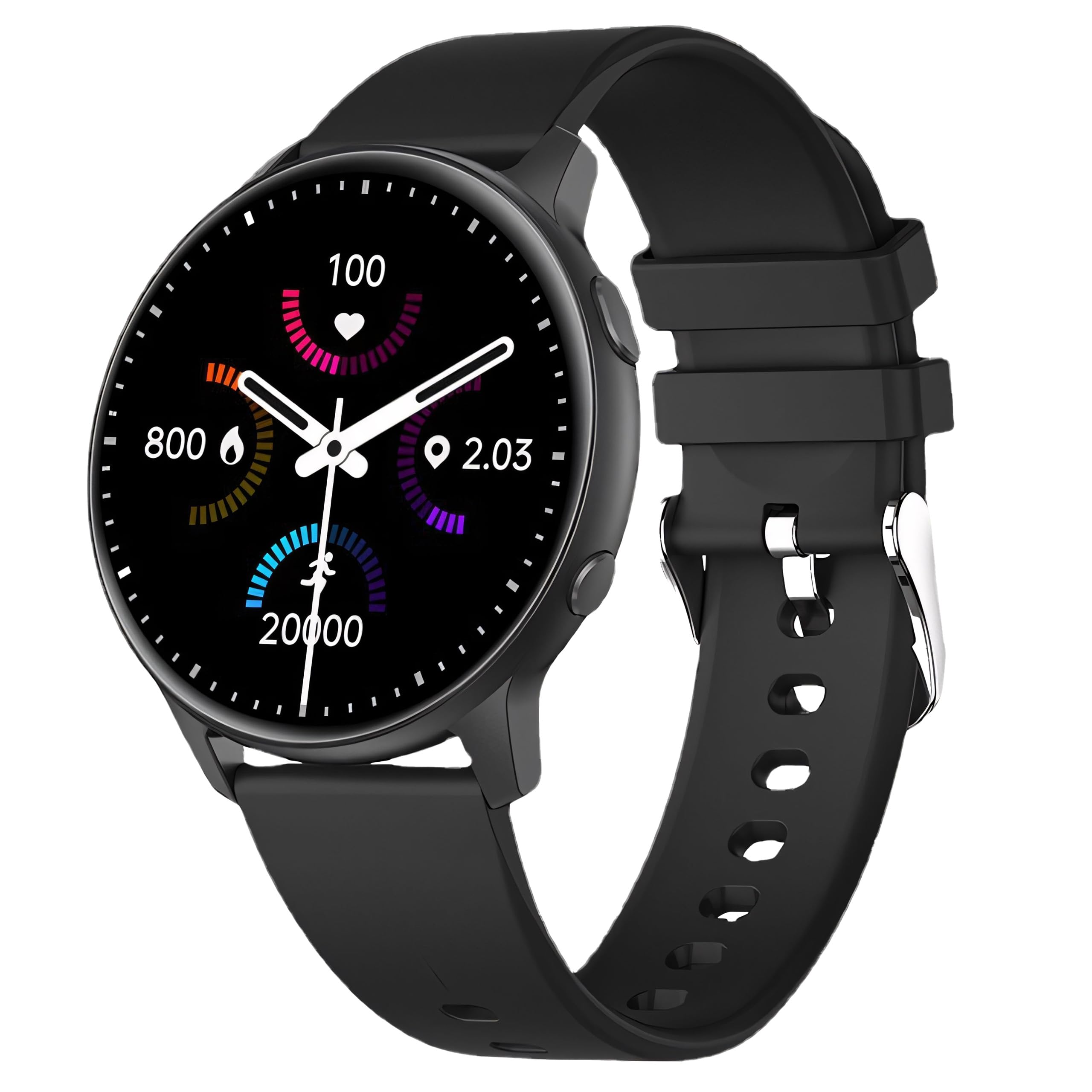 Retoo Montre Connectée Homme Femme 1.3 Pouces Écran Tactile Smart Watch avec Bluetooth 5.0 IP68 Étanche Fitness Montre 140mAh Tracker d'Activité Moniteur de Sommeil Podomètre Sport Montre Noir