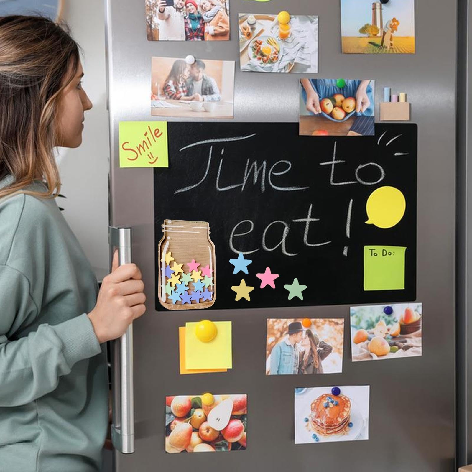 Star Reward Jar voor kinderen, Incentive Jar, Beloning Jar Classroom, Bulletin Board Potty Routine Training Grafiek, Decor Beloning Sterren voor Jongens Meisjes Geschenken (D