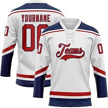 Custom Men Women Youth Hockey Jersey Team Uniform Stitched Printed Personalized Lace-up Neck Ice Hockey Training Shirts