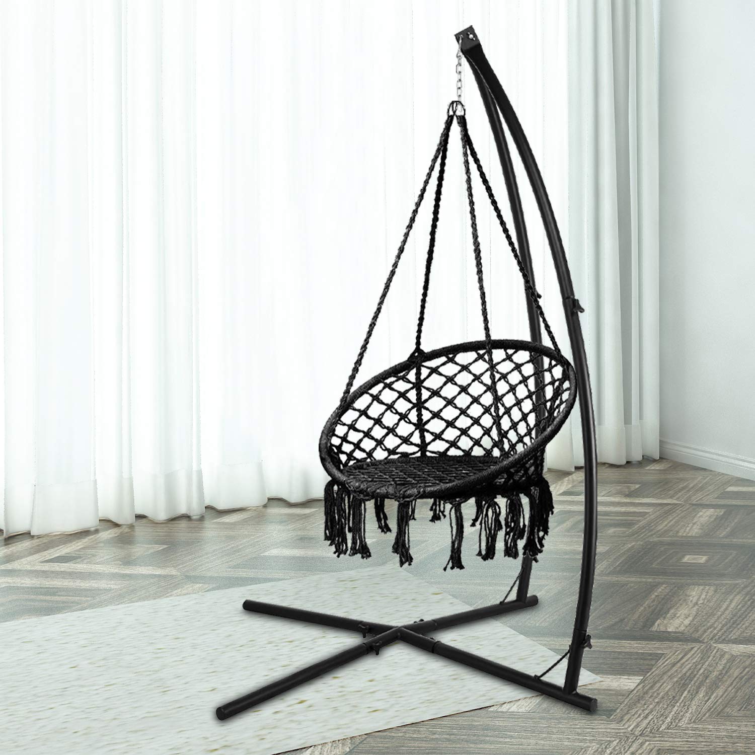 LAZZO CType Hammock Chair Stand,Heavy Duty Steel Solid Hammock Rack