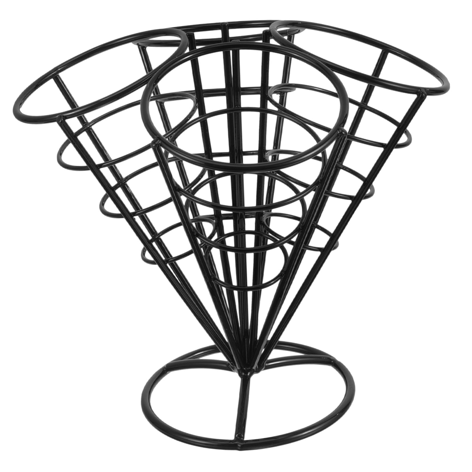 Baluue Porta Patatine in Acciaio Nero Brillante con Scomparti Supporto Snack Creativo per Antipasti per Casa Bar e Ristorante Cestino Organizzatore per Patatine Fritte e Finger Food