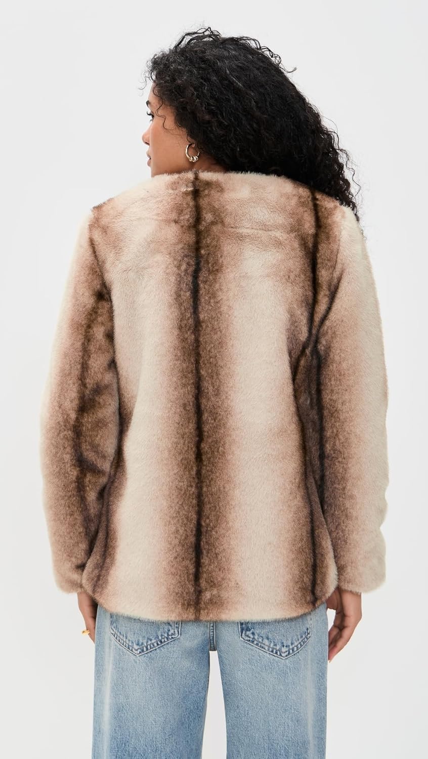 Line & Dot Women's The City Faux Fur Jacket - Image 4