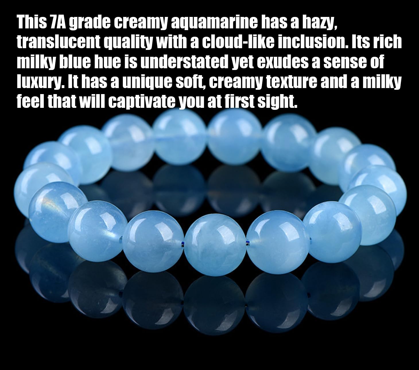Pulseras con Cuentas Crystal Vibe para Mujeres y Hombres - Pulseras de Cristal con Piedras Preciosas Naturales - Tamaño elástico Ajustable,7~7.8mm