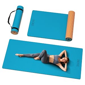 Extra Long Wide Yoga Mat for Tall Men Women 76x32 6x7mm - High Density TPE Non-Slip Both Sides