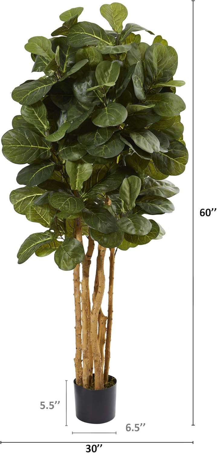 Nearly Natural 5ft Fiddle Leaf Fig Artificial Tree