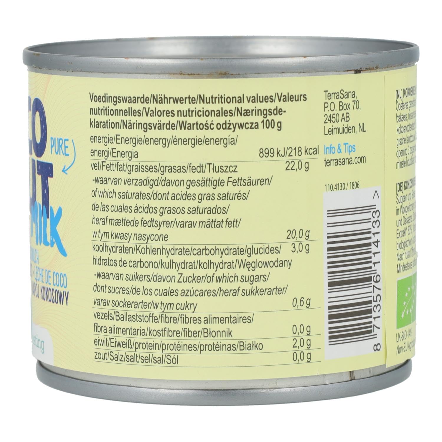 Leche Coco BIO Terrasana 200 ml