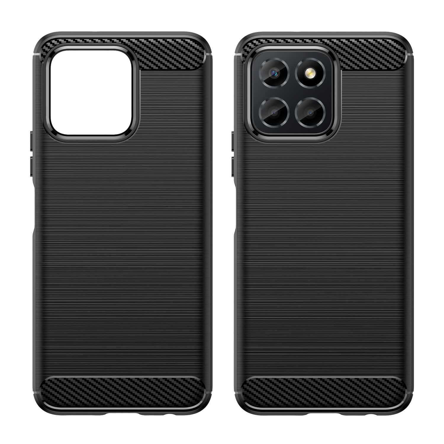 Custodia Per Honor X8, Non Per X8 5G, Morbida E Resistente Agli Urti In Fibra Di Carbonio E TPU, Colore Nero