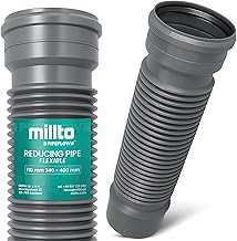 Millto Flexible Drain Pipe 110 mm 340-400 mm Rain Gutter Downpipe Extension Drain Extension Ventilation Sewer Gutter Downpipe Extension Flexible