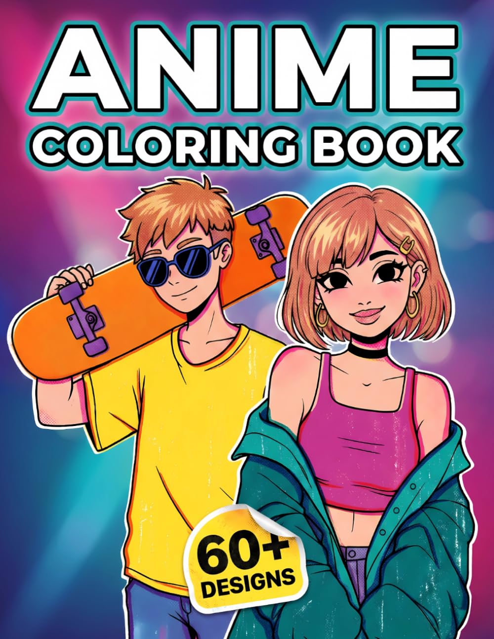 Anime Coloring Book: Beautiful Manga Inspired Character Designs and Kawaii Scenes for Boys, Girls, and Adult Fans of Japanese Art