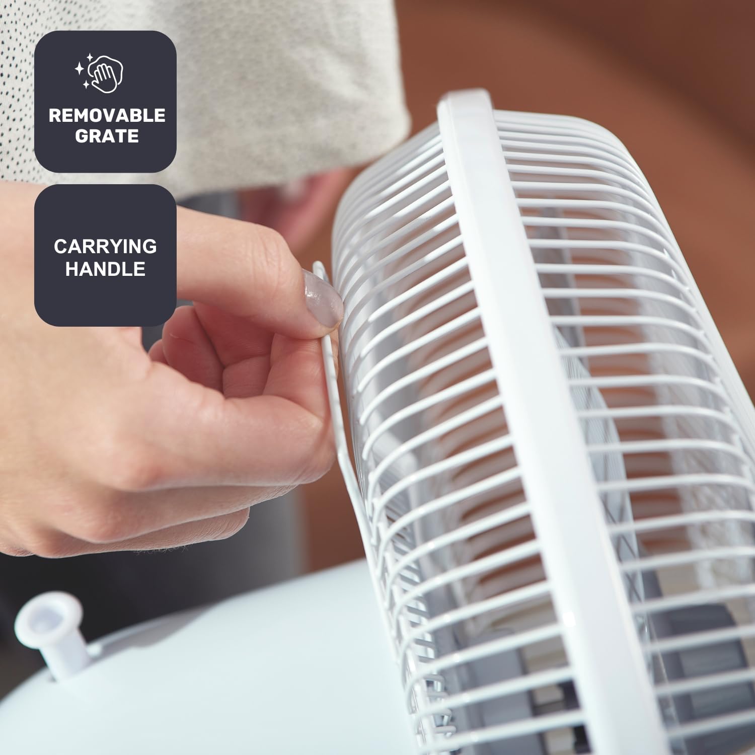 Gerimport staande Tafelventilator met 3 standen Wit - Gerimport