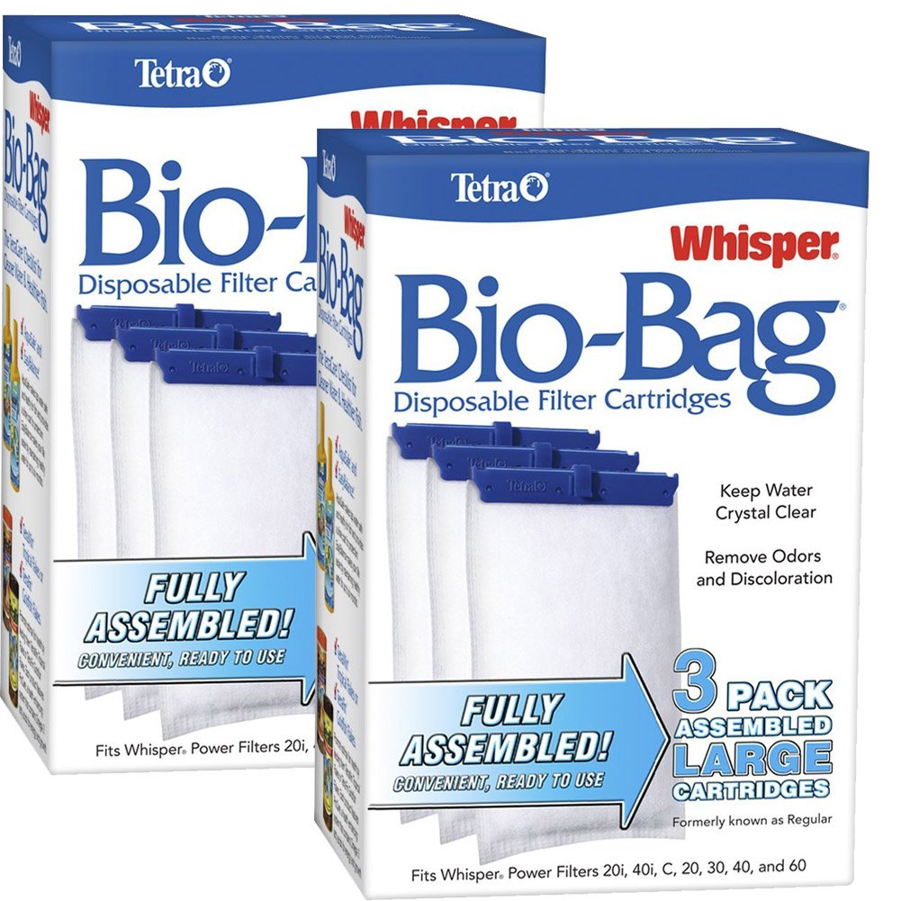 TetraWhisper ATS26170 Assembled BioBag Filter Cartridges, Large 6 Count