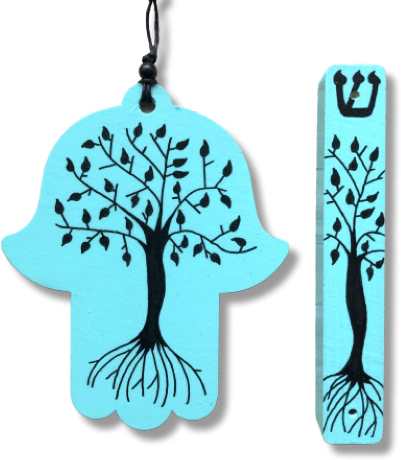 Tree of Life, Hamsa Mezuzah, Jewish Gift Sets (Light Pink, Mezuzah Case)