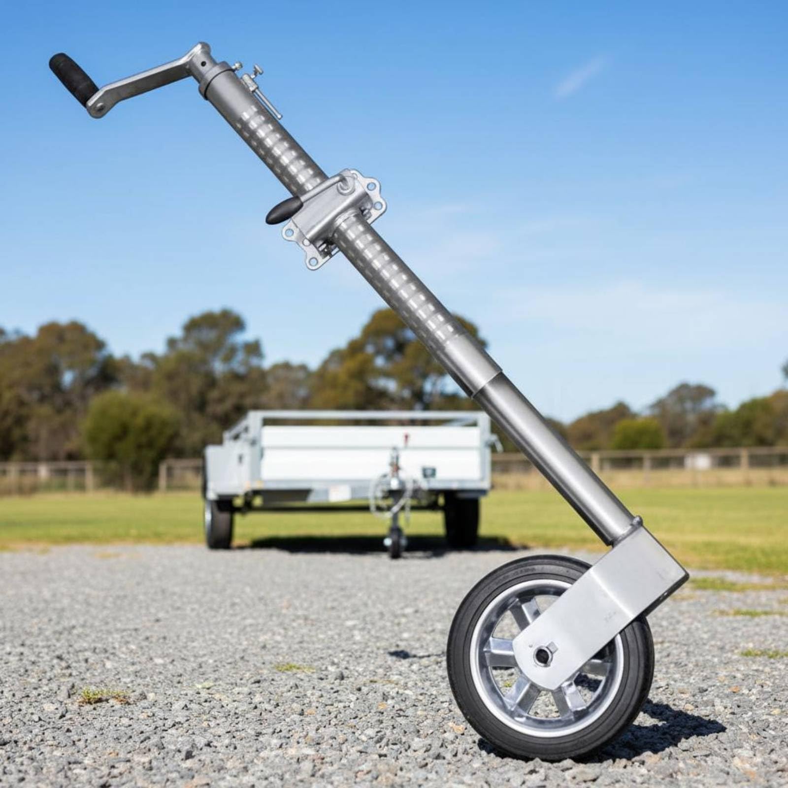 KESOTO Soporte de Rueda para Remolque Abrazadera Fijación Guía Gato Mejora la Estabilidad al y Mover con Control Ensamblaje Lateral Adecuado para Viajes Rutas Áreas de Servicio