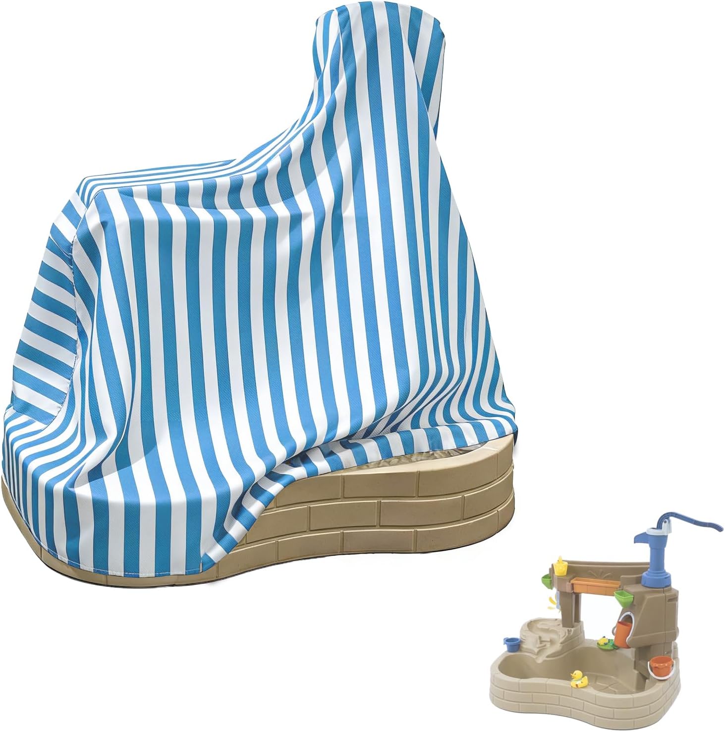 Kids Water Sensory Table Pool Cover, Heavy-Duty Waterproof Dust Proof Anti-UV Water Table Cover, Suitable for Splash Discovery Pond (Blue)