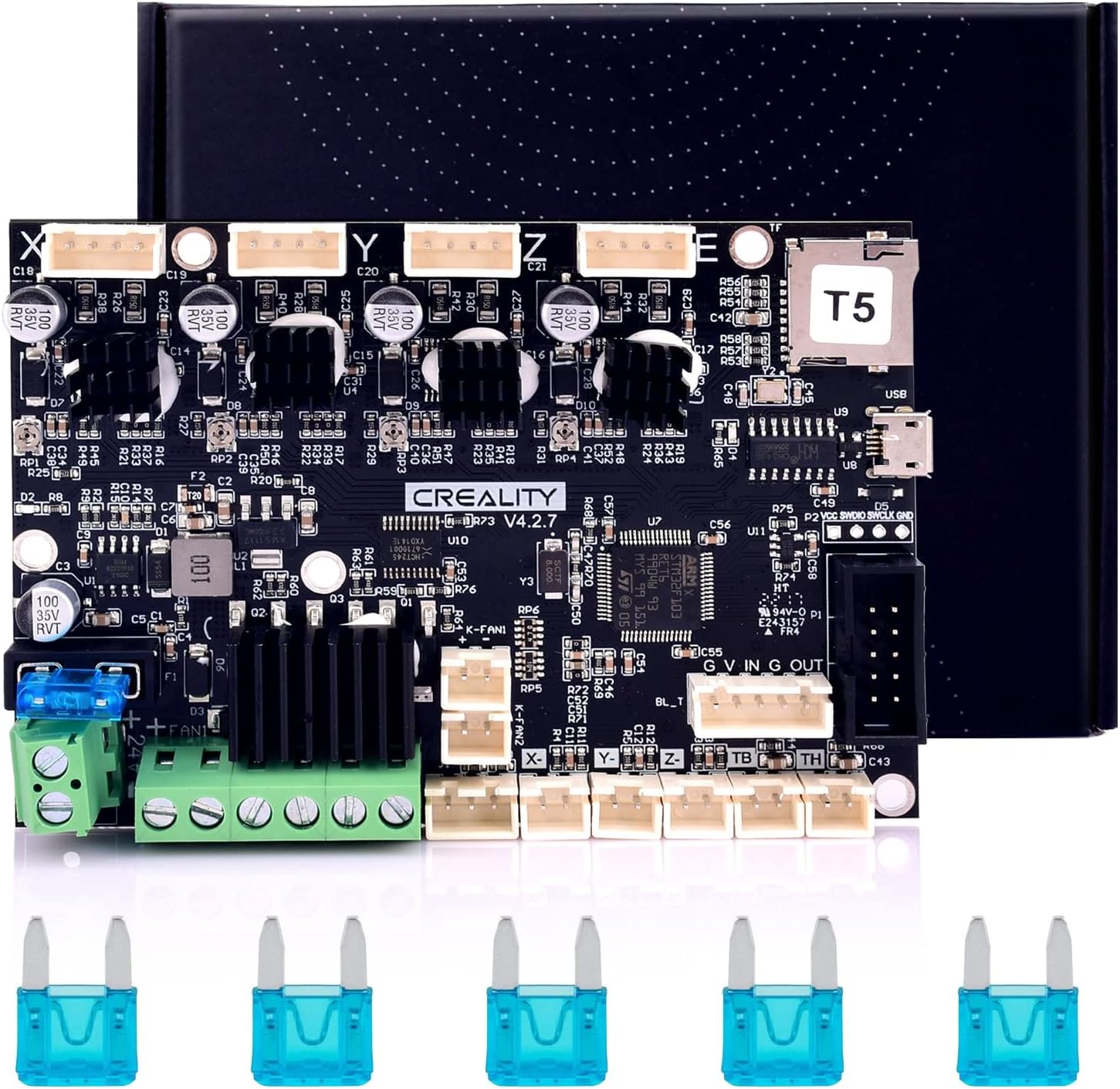 4.2.7 Ender 3 Silent Board, 32 Bit Silent TMC2225 Driver Marlin 2.0.1 Ender 3 Motherboard, Ender 3 Pro Motherboard Compatible with Ender 3/ Ender 3 V2/ Ender 3 Pro/Ender 5 3D Printer