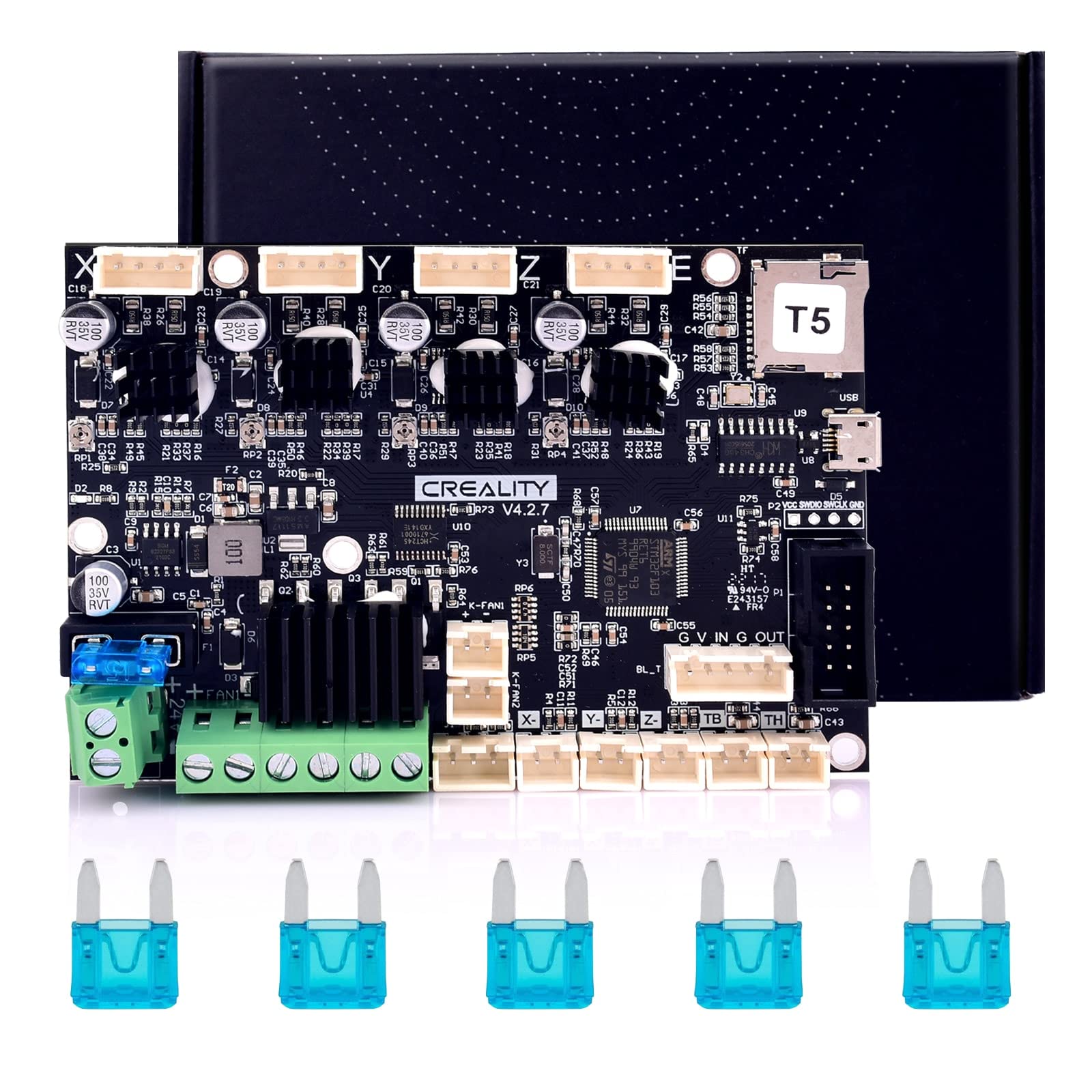 4.2.7 Ender 3 Silent Board, 32 Bit Silent TMC2225 Driver Marlin 2.0.1 Ender 3 Motherboard, Ender 3 Pro Motherboard Compatible with Ender 3/ Ender 3 V2/ Ender 3 Pro/Ender 5 3D Printer