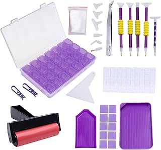 Noviatrix 84 Peças Kit de Pintura com Diamantes, Marcador de Diamante para Pintar com Pinças Ferramentas para Pintar com...