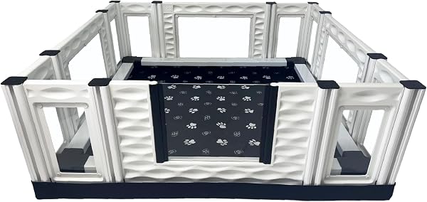 Ezwhelp Whelping Box for Dogs and Puppies - Indoor Dog Whelping Pen with Rails - Sanitary Dog Whelping Box