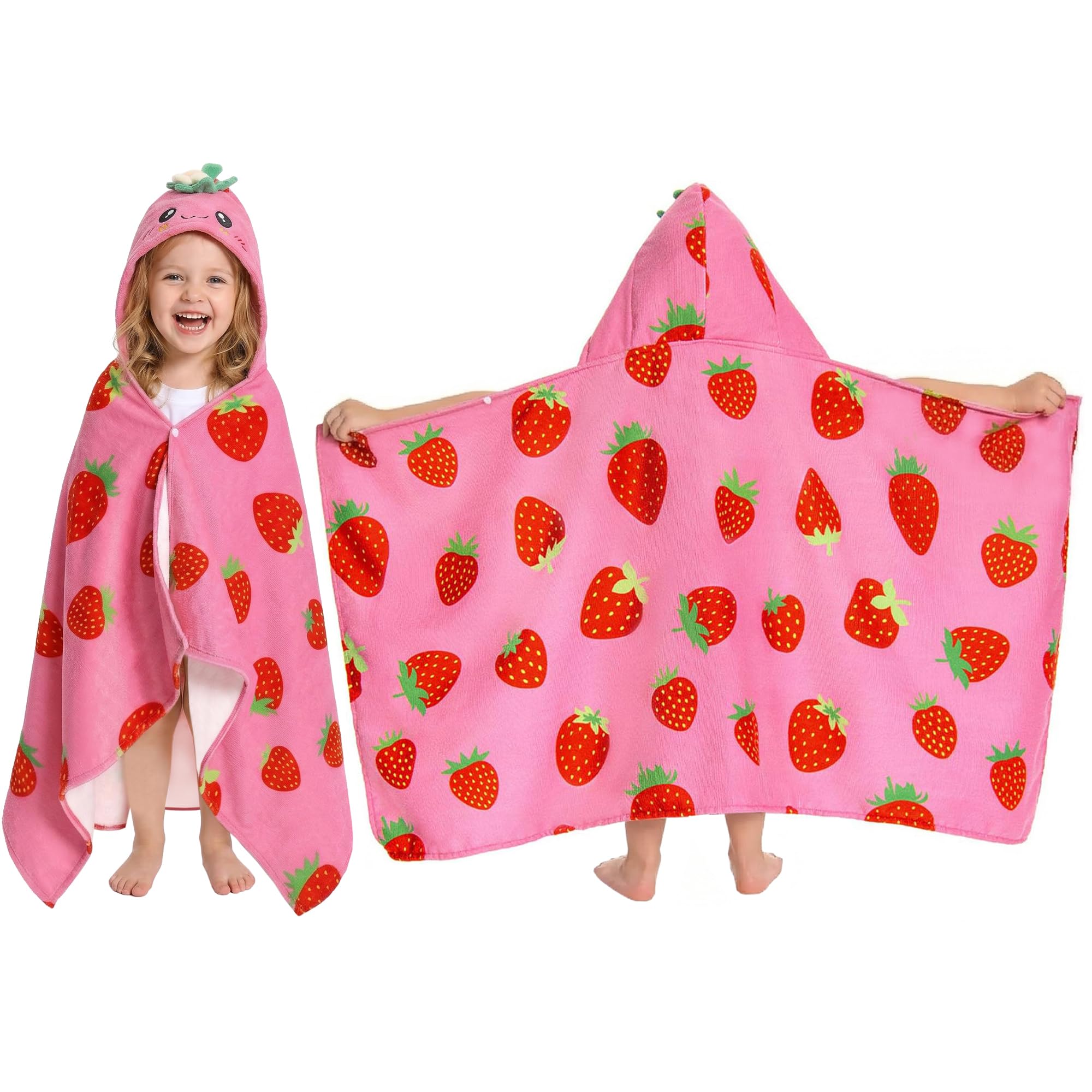 Poncho de baño para niños y niñas de microfibra suave toalla premium con capucha