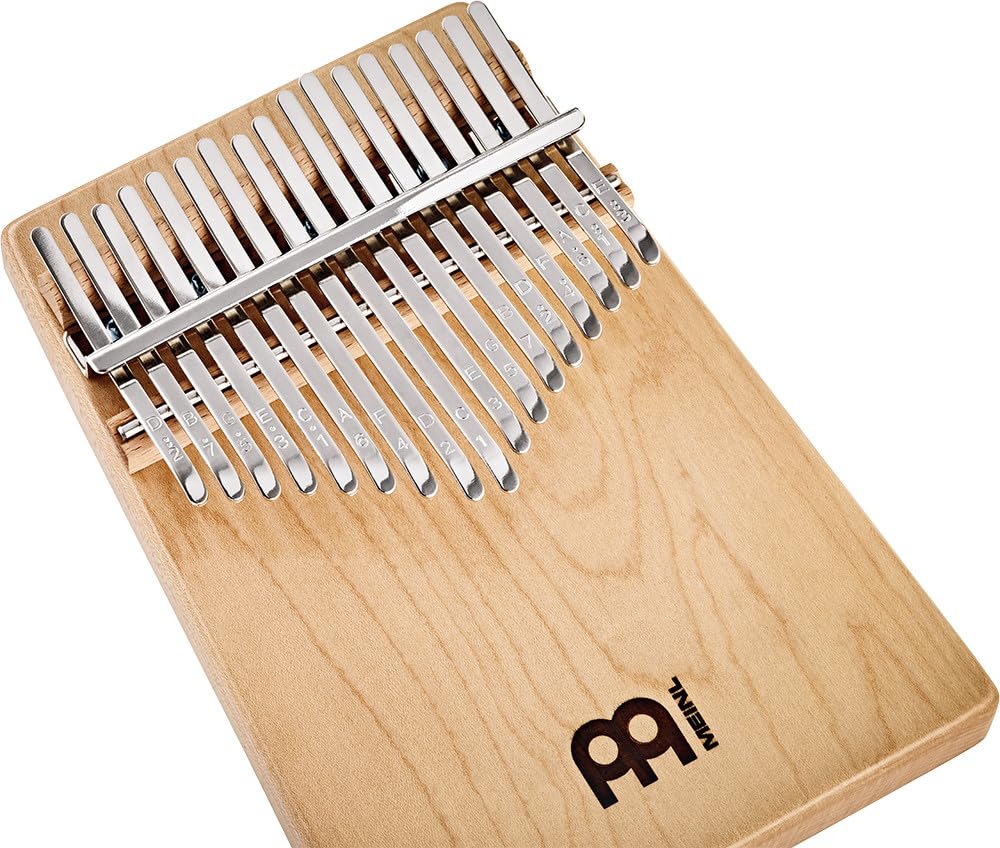 Sonic Energy Solid Body Kalimba – 17 notes, do majeur – Pour la méditation, le yoga, la percussion – Bois d'érable – Accessoires inclus (1B-KL1704S)