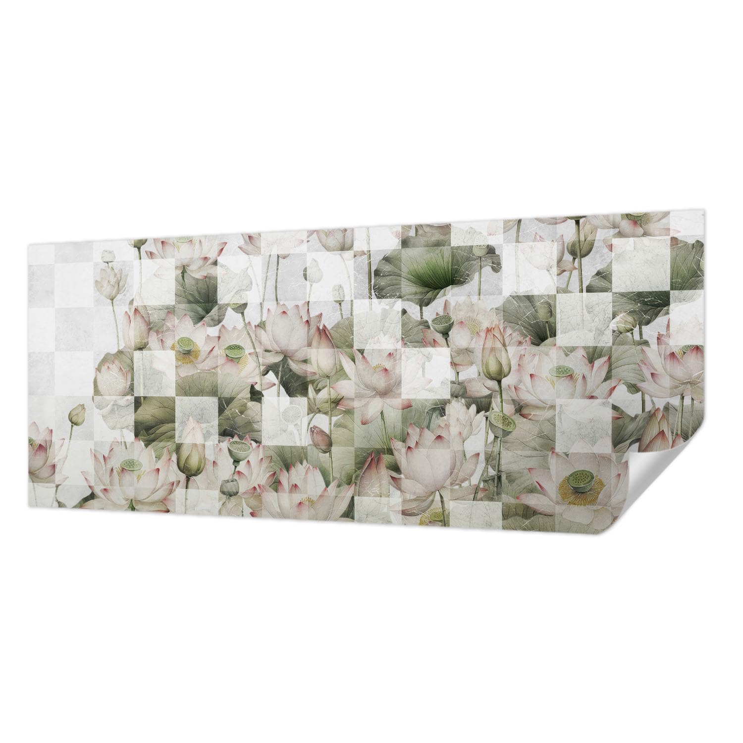 Décor mural adhésif lotus 250x104 cm pour sublimer votre salon