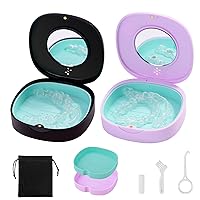 Vista 9 de Doboli Funda de retención, Slim Aligner Funda protectora bucal compatible con Invisalign Negro