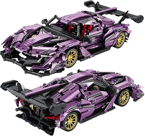 Miniatura 3 de Mesiondy Bloques de construcción de automóviles deportivos kits de juguetes para niños o adultos juego de construcción MOC 110 modelo de automóvil