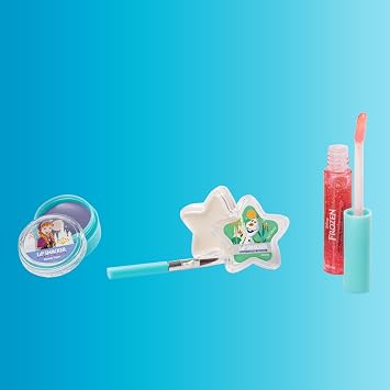 Lip Smacker Frozen Essential Makeup Bag, Frozen Makeup Set for Girls with GlossyLipGloss, BrightEyeShadows, MakeupApplicators, and Accessories for a DisneyPrincess Look