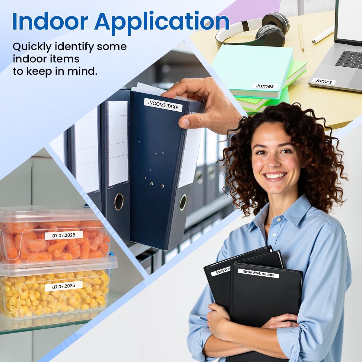 TZe-221 TZe221 TZ Tape 9mm 0.35 Laminated White Compatible with Brother P Touch Label Tape 9mm .35 TZe Label Maker Tape 3/8 for Brother Ptouch PT-D210 PTD220 PT-D200 PT-H110 PTD400, 5-Pack - Image 5