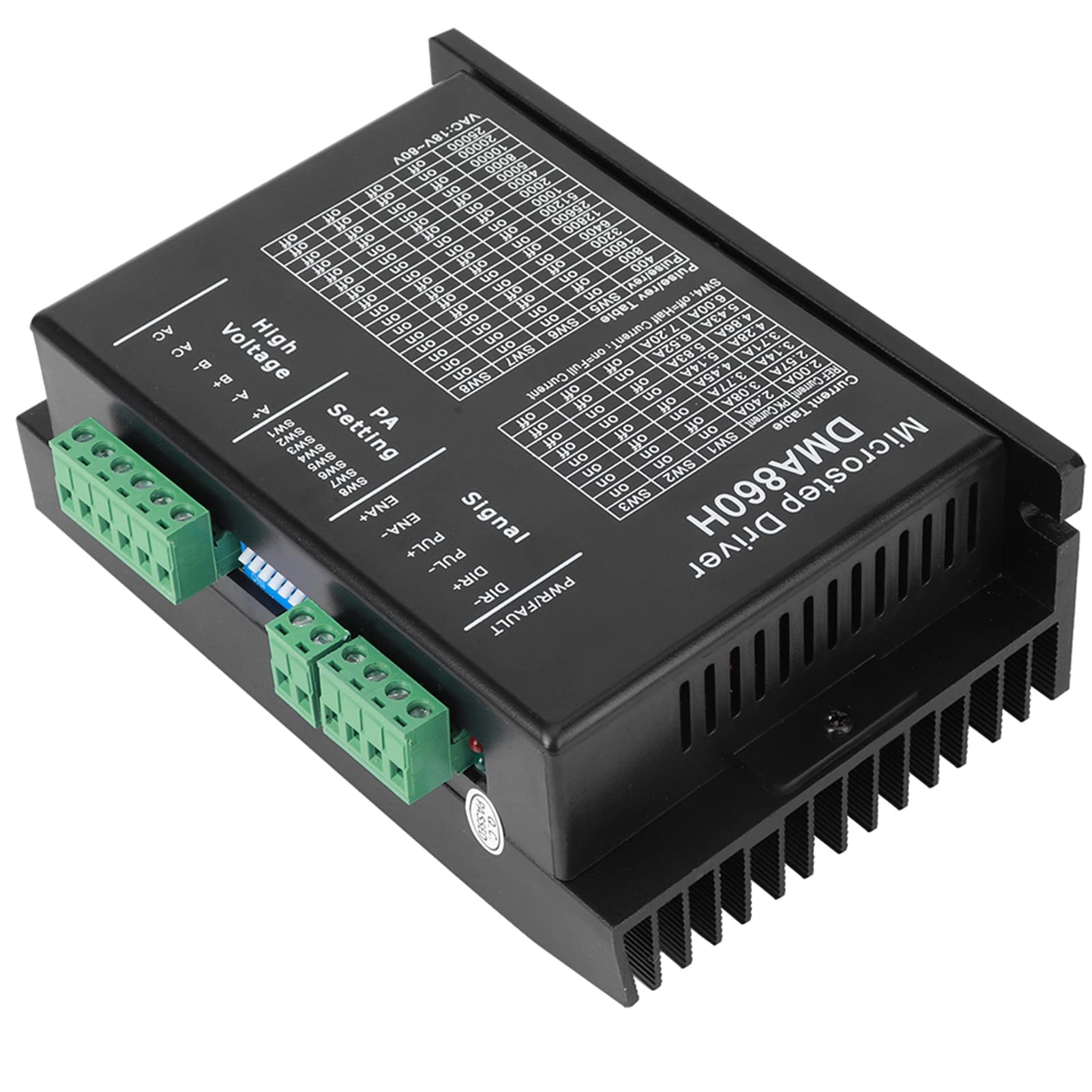 Oumefar 1pc DMA860H Motor Driver 2 4 7 2A Digital CNC 32 Bit 18 80VAC Motor Driver Ultra Low Noise for Machine Equipment