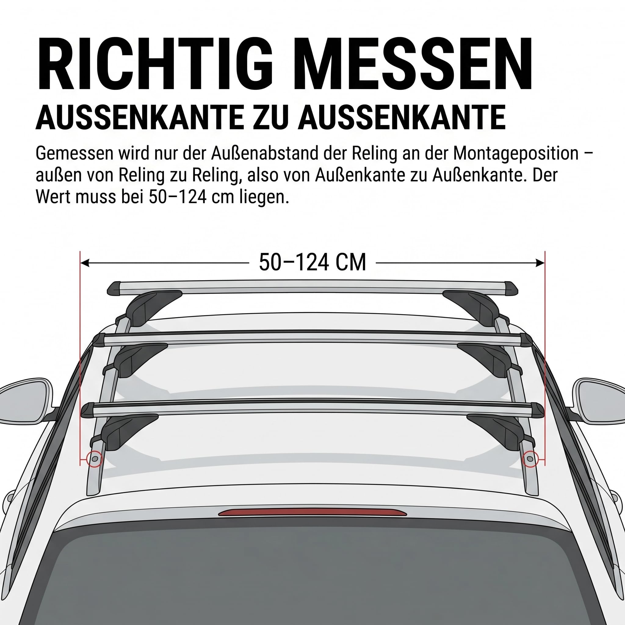 Dachträger/Relingträger VDP KING2 kompatibel mit Jaguar F-Pace (5 Türer) ab 16