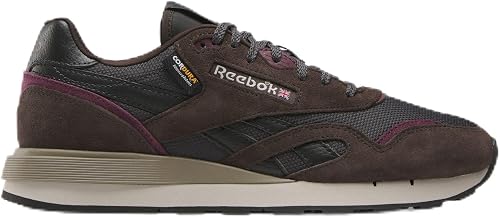 Reebok Unisex Classic Nylon 89 Sneaker, Washed Black/Black/Black Cherry, 2 UK