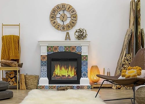 Miniatura 4 de Adhesivos para azulejos, 24 piezas, auténticos azulejos tradicionales de Talavera, calcomanías para azulejos de baño y cocina, fáciles de aplicar,