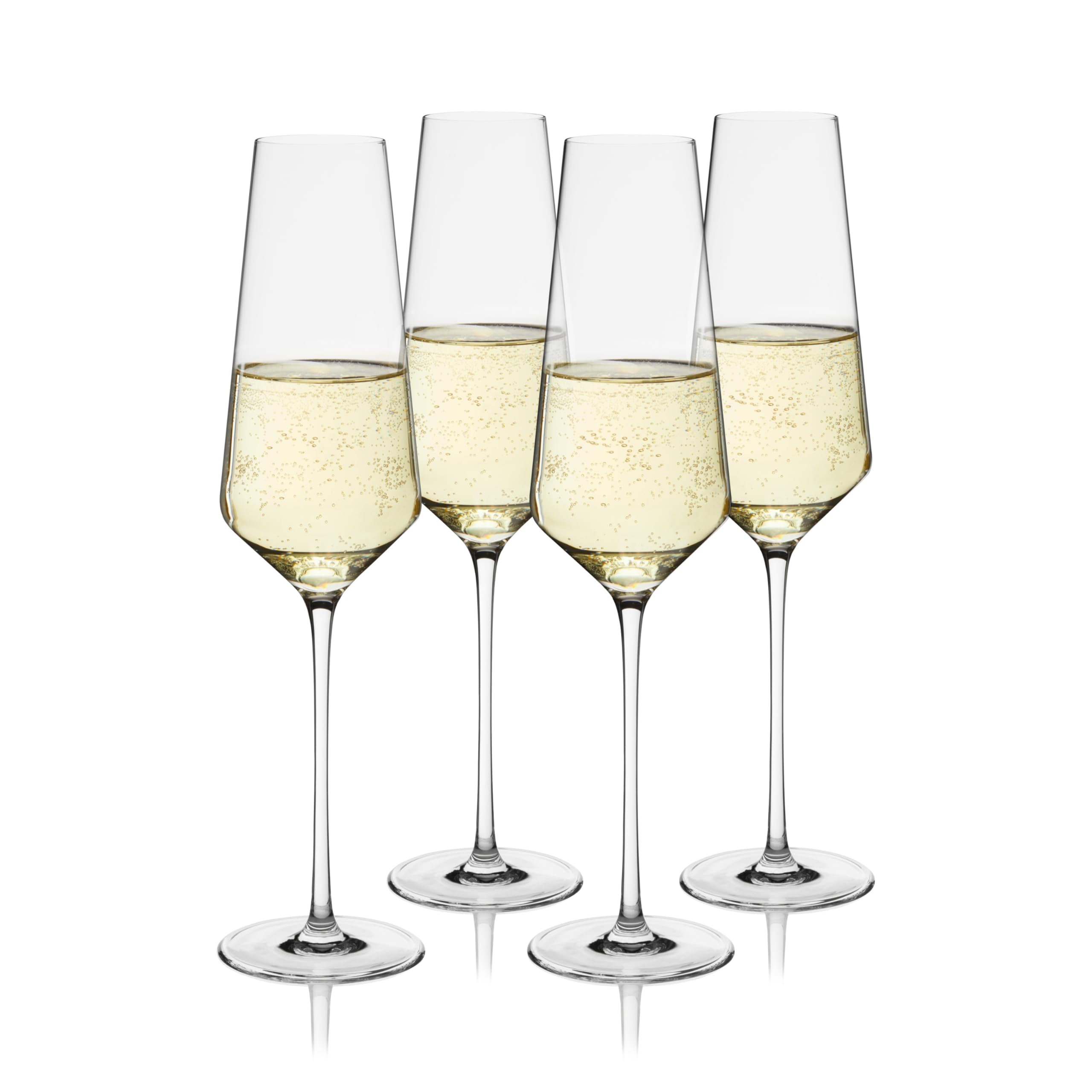 Flûtes en cristal coffret cadeau de 4 verres fins pour champagne et cocktails