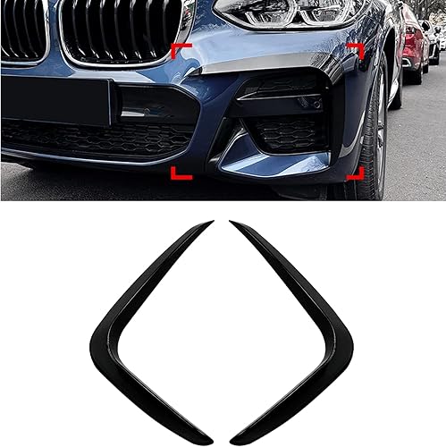 Miniatura 10 de Recorte de ventilación lateral del parachoques delantero del automóvil para BMW X3 X4 G01 G02 2018-2021 M Sport negro fibra de carbono aspecto