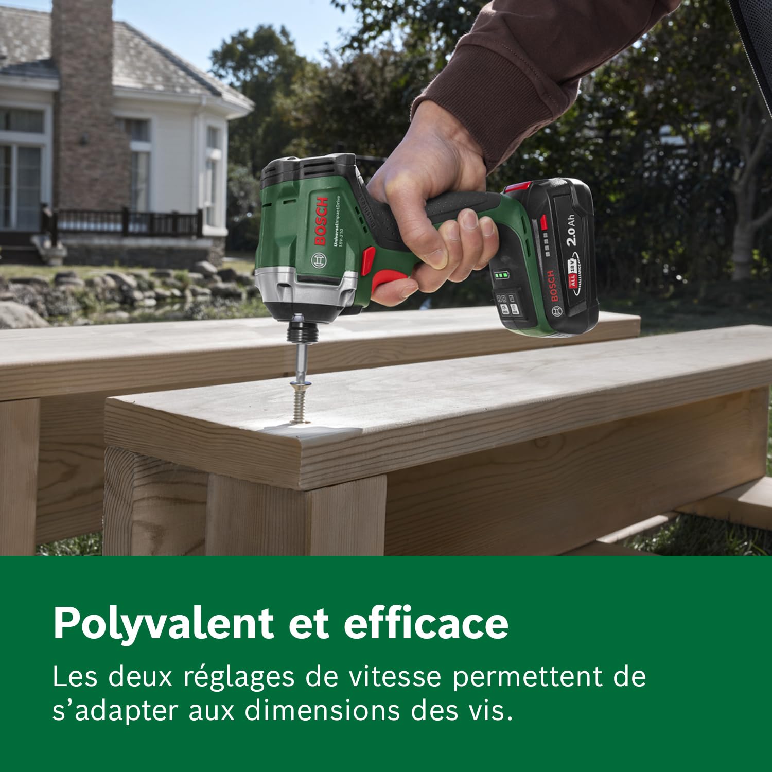 Bosch 18V System visseuse à chocs sans fil UniversalImpactDrive 18V-210 (visseuse à chocs puissante et compacte pour le travail du bois)