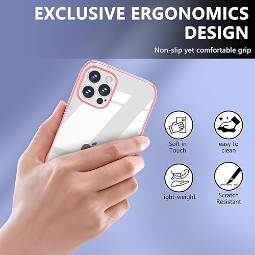 Miniatura 6 de HIYUUTTBS Funda protectora transparente para iPhone 13, funda protectora de esquina reforzada contra arañazos, policarbonato duro + carcasa de TPU